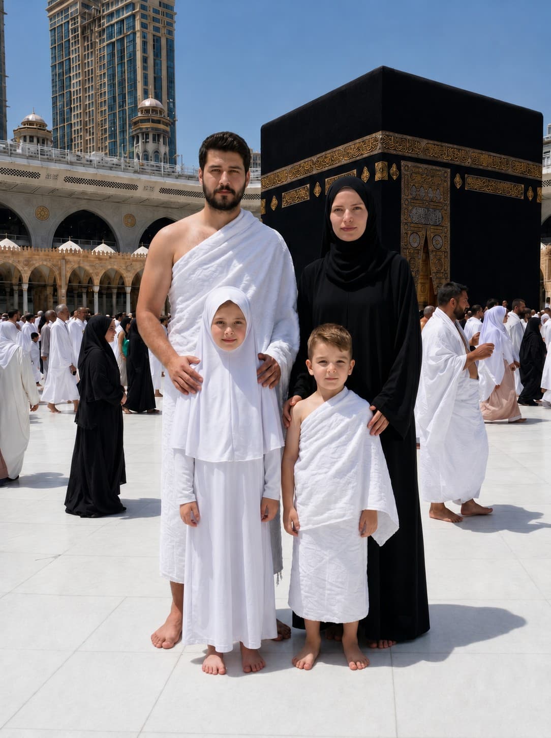 Family at the Kaaba